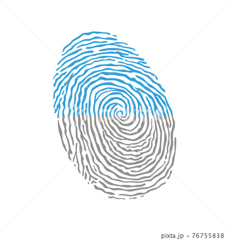 Fingerprint vector colored with the Autosexual pride flag isolated on white background Vector Illustration 76755838