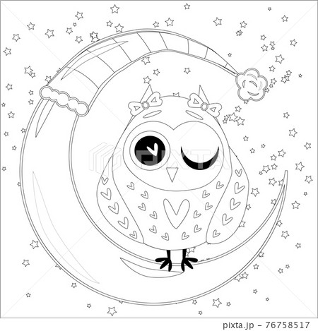 half moon coloring pages