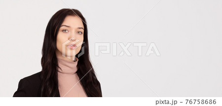 Businesswoman, professional employee, copy space Businesswoman, professional employee, copy space 76758686