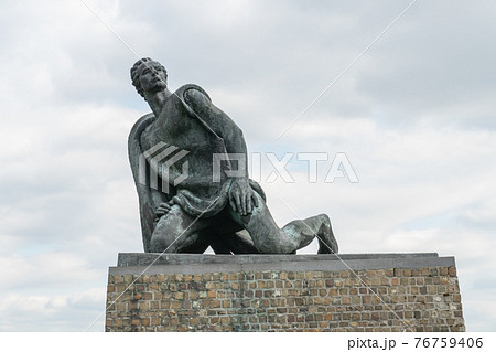 Belgium, Breendonk, statue in memory of the prisoners Belgium, Breendonk, statue in memory of the prisoners 76759406