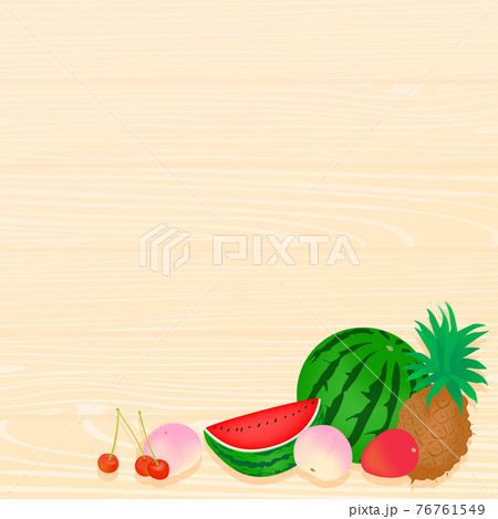 夏のくだものの描かれたメッセージボード 夏のくだものの描かれたメッセージボード 76761549
