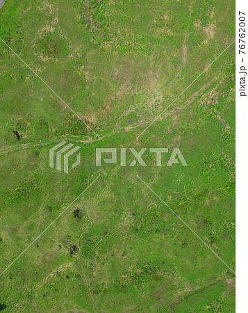 草原〜ドローンで空撮（朝霧高原／静岡県富士宮市） 76762007