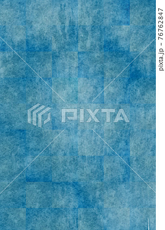 和紙 青 暑中見舞い 背景のイラスト素材