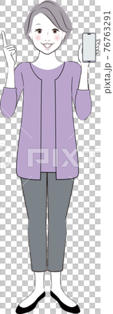 Grandmother, senior woman with a smartphone 76763291