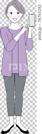 Grandmother, senior woman with a smartphone Grandmother, senior woman with a smartphone 76763292