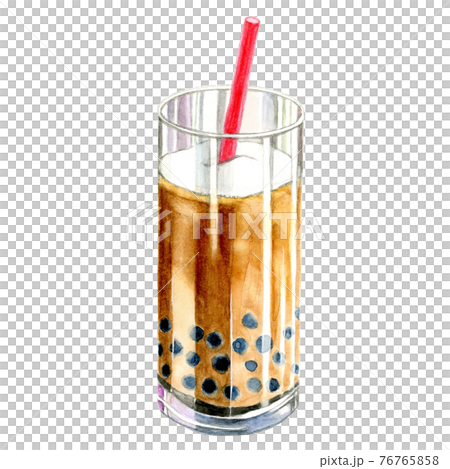 Tapioca milk tea [hand-painted watercolor] 76765858