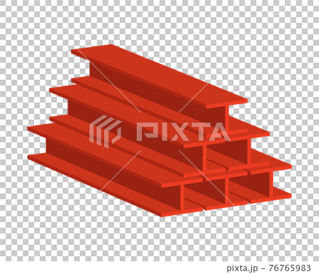 鉄骨 H鋼 のイラスト素材