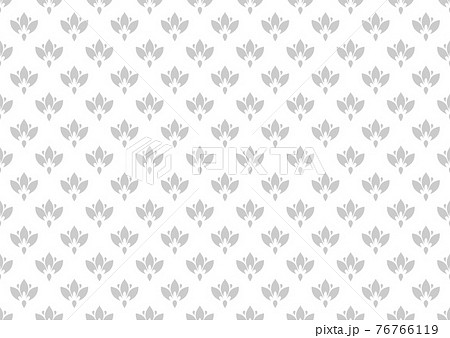 Flower geometric pattern. Seamless vector background. White and gray ornament. 76766119