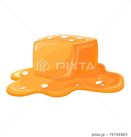 Caramel cube icon, cartoon style Caramel cube icon, cartoon style 76766865