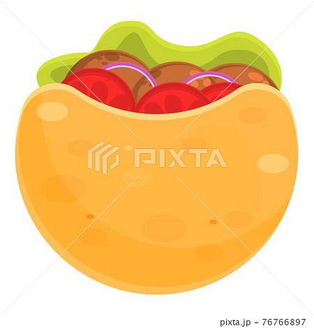 Salad falafel icon, cartoon style Salad falafel icon, cartoon style 76766897