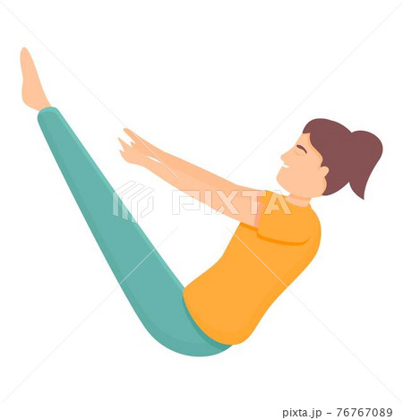 Pilates sport icon, cartoon style 76767089