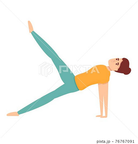 Pilates yoga icon, cartoon style 76767091