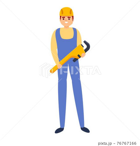 Builder wrench icon, cartoon style 76767166