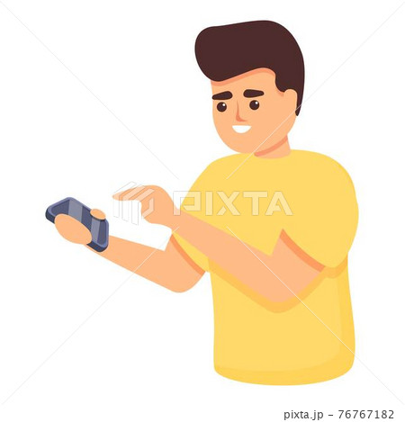 Touch smartphone icon, cartoon style 76767182