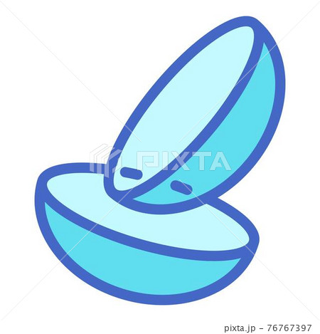 Wash contact lens icon, outline style 76767397