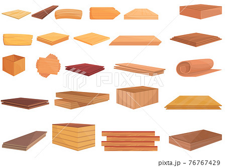 Plywood Icon Cartoon Styleのイラスト素材