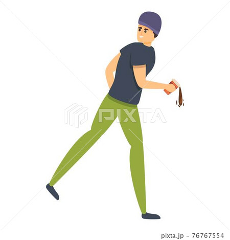 Coffee careless person icon, cartoon style Coffee careless person icon, cartoon style 76767554