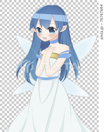 童話插圖藍色微笑 76767664