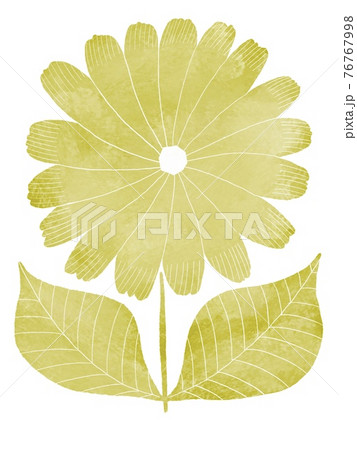 北欧テイストの黄色い花 手描き油彩イラスト素材のイラスト素材 北欧テイストの黄色い花 手描き油彩イラスト素材のイラスト素材