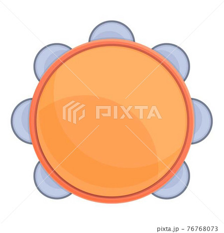 Tambourine orchestra icon, cartoon style 76768073