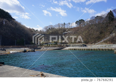 春の三陸海岸　普代村まついそ公園 76768291