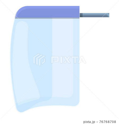 Guard face shield icon, cartoon style 76768708