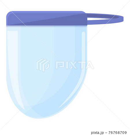 Coronavirus face shield icon, cartoon style 76768709