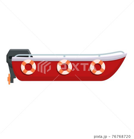 Medical rescue boat icon, cartoon style 76768720