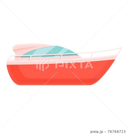 Bay rescue boat icon, cartoon style 76768723