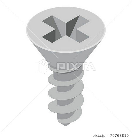 Screw icon, isometric style Screw icon, isometric style 76768819