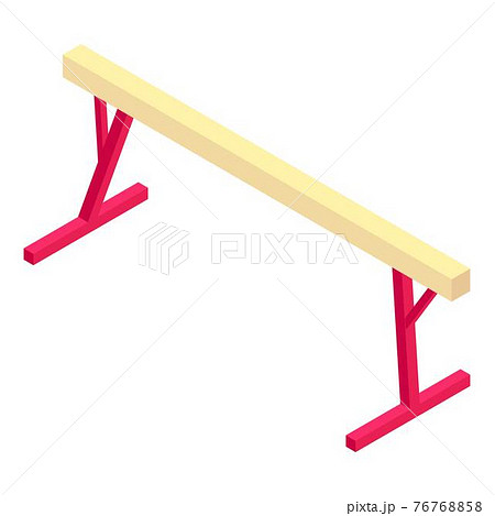 Gymnastics balance beam icon, isometric style Gymnastics balance beam icon, isometric style 76768858