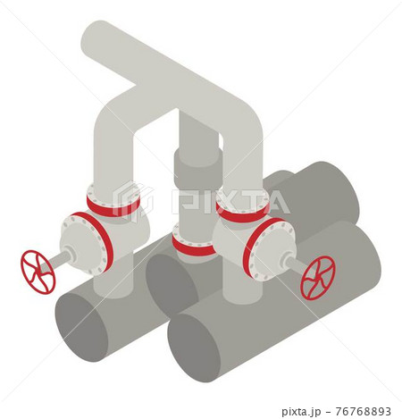 Petrol pipe icon, isometric style Petrol pipe icon, isometric style 76768893