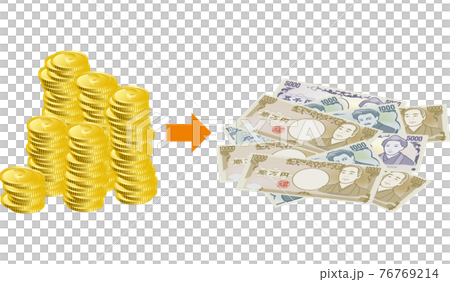Image illustration for exchanging points for cash (horizontal position) 76769214