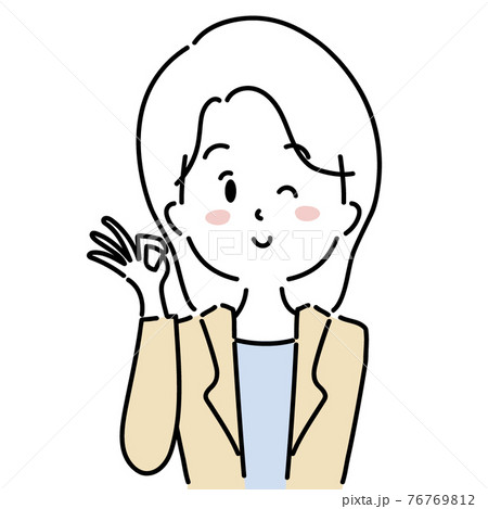 OKサインをする女性 OKサインをする女性 76769812