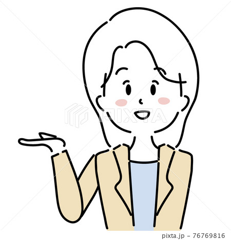 案内をする女性 案内をする女性 76769816