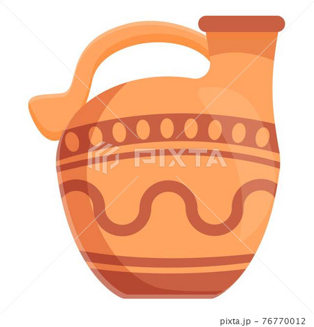 Amphora vessel icon, cartoon style 76770012