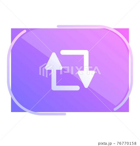 Repost media icon, cartoon style 76770158