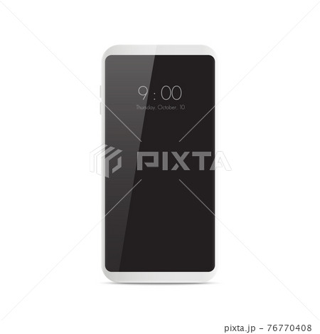 New realistic mobile smart phone modern style. Vector smartphone isolated on white background. 76770408