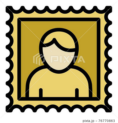 Man postmark icon, outline style Man postmark icon, outline style 76770863