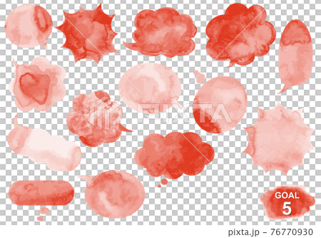 SDGs Goal 5 Image Designation Color Watercolor Balloon Set 76770930