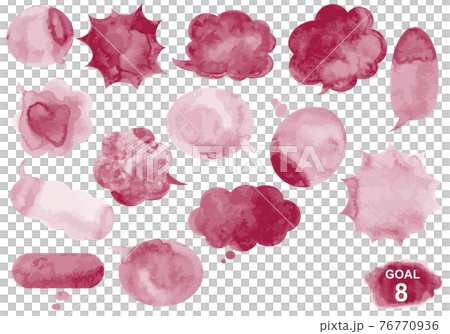 SDGs 目標 8 圖像指定彩色水彩氣球套裝 76770936