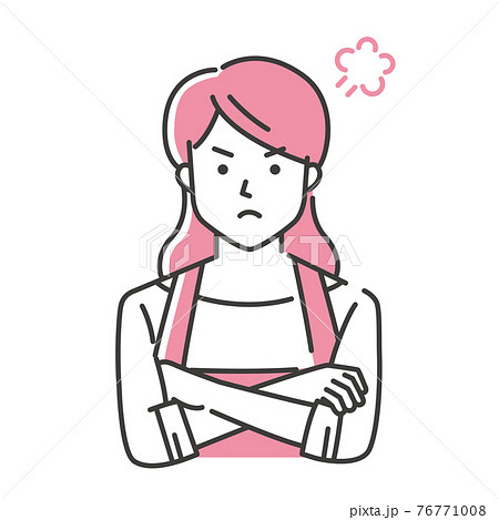 Young woman in an angry apron - Stock Illustration [76771008] - PIXTA