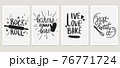 Set of poster templates for kitchen with hand lettering. 76771724