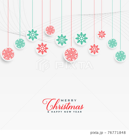 lovely christmas snowflakes hanging background 76771848