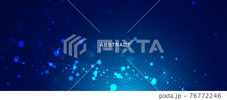 blue background with glowing dots bokeh styleのイラスト素材 [76772246] - PIXTA