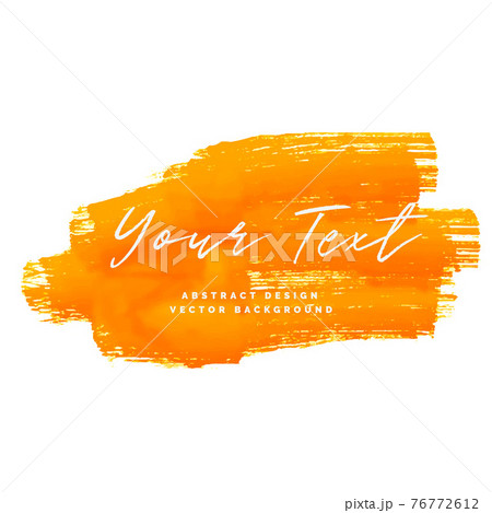 orange watercolor paint stroke background 76772612