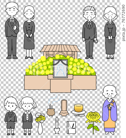 與葬禮相關的簡單插圖 76772690