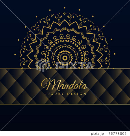 dark luxury mandala pattern background 76773005