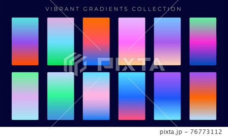 set of vibrant colorful gradients 76773112