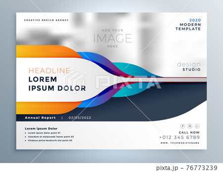 creative brochure design with abstract shapes 76773239